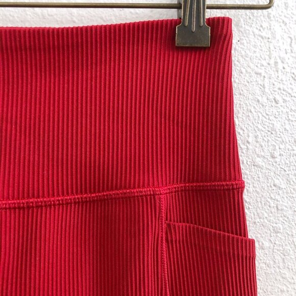 ATHLETA Salutation Stash Rib Flare red XS Size - Picture 6 of 9